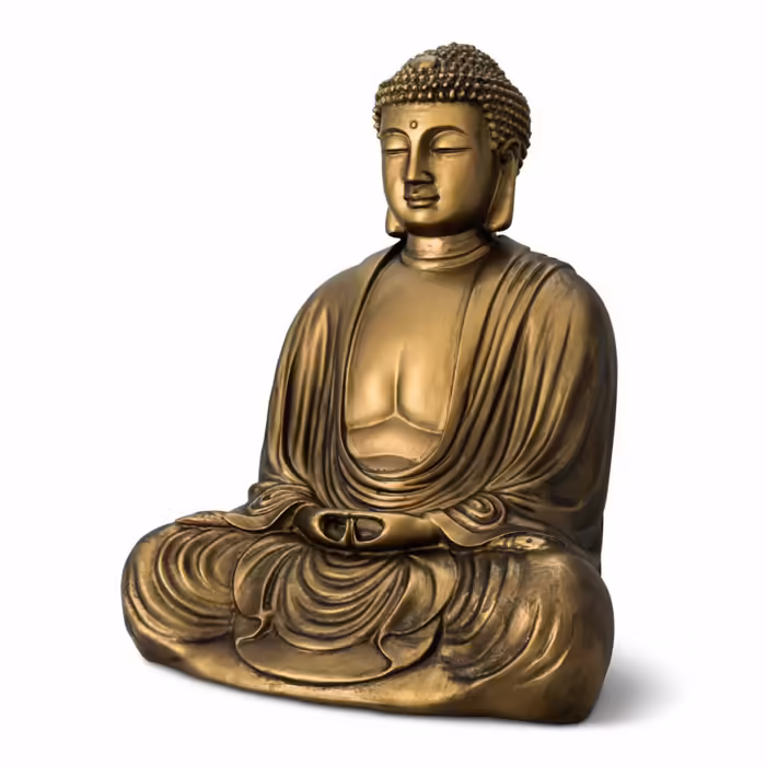 Buddha szobrok - Buddha szobor - Japán - Bronzszínű - 22 cm  Ez a gyönyörű Buddha-szobor meditációs pózban nyugalmat és békét sugároz. A 