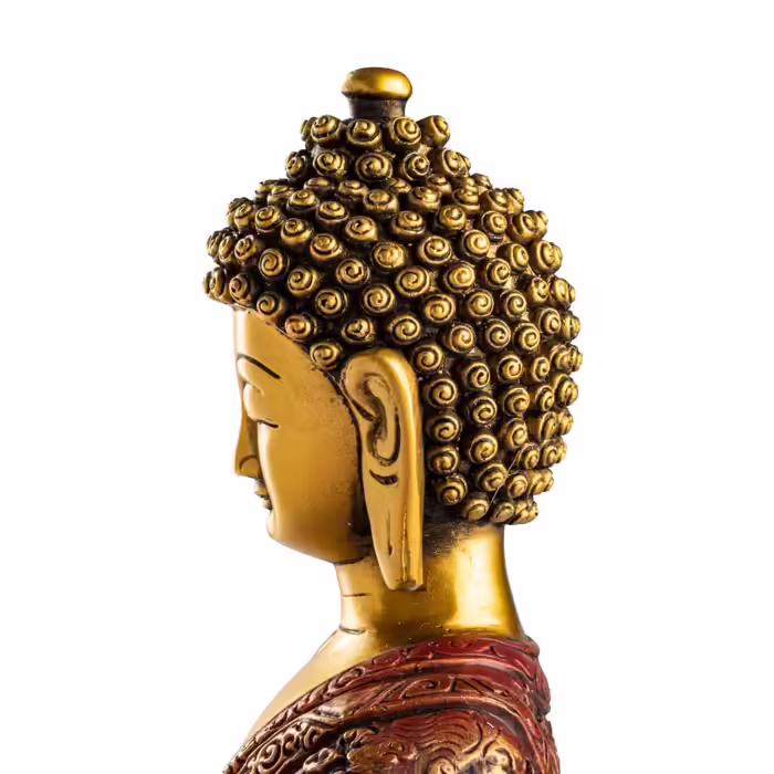Buddha szobrok - Amitabha Buddha Meditáló - Színes szobor - 30 cm   Buddha Amithaba - Vágy és ragaszkodás. Amithaba Buddha egyike az 5 transzce 