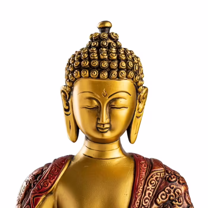 Buddha szobrok - Amitabha Buddha Meditáló - Színes szobor - 30 cm   Buddha Amithaba - Vágy és ragaszkodás. Amithaba Buddha egyike az 5 transzce 