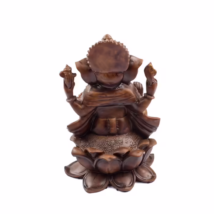 Ganésa szobrok - Ganésa szobor lótuszüléseben - Bronz - 21 cm  Ganesha, m&aacute;s n&eacute;ven Ganapati, a b&ouml;lcsess&eacute;g &eacute 