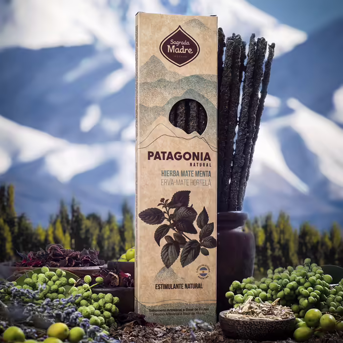 Sagrada Madre Patagonia sorozat - Sagrada Madre - Patagonia sorozat - Yerba Mate Menta - Mentás Füstölő  Ez a füstölő a yerba mate, az argentin hegyi gyógynövények és a menta friss 